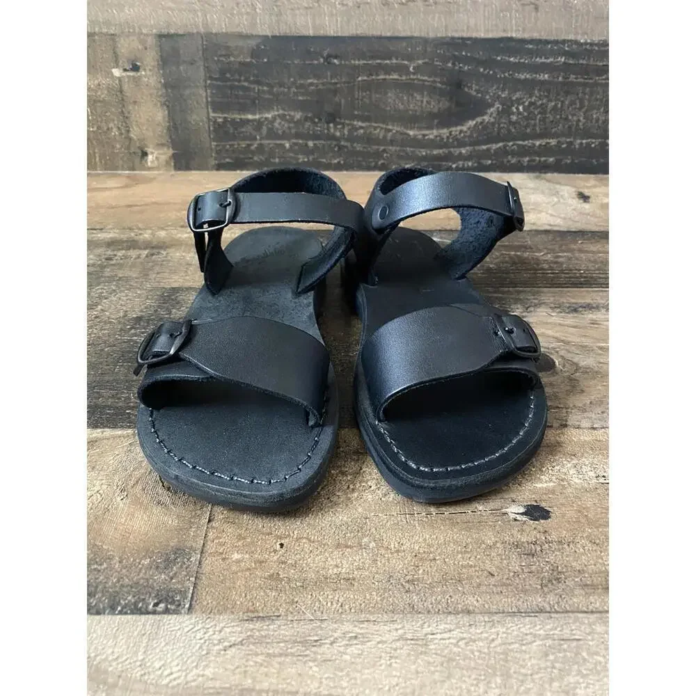 Brand New Jerusalem Womens Size EU 36 US 6 Black Strappy Sandals Open Toe